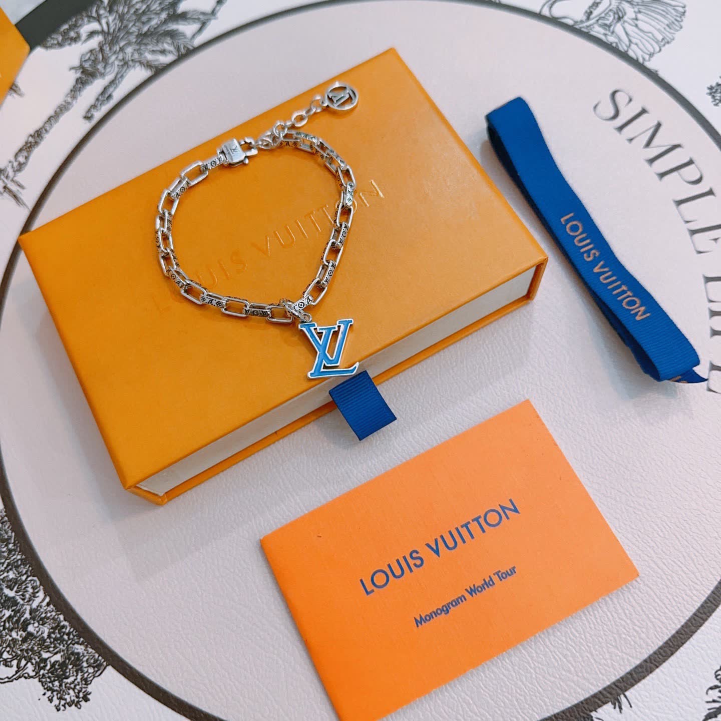 Louis Vuitton Silver Tone Bracelet